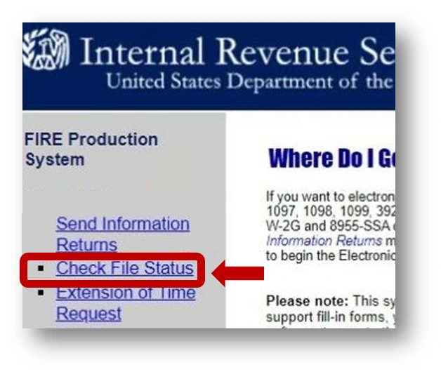 Click 'Check File Status'